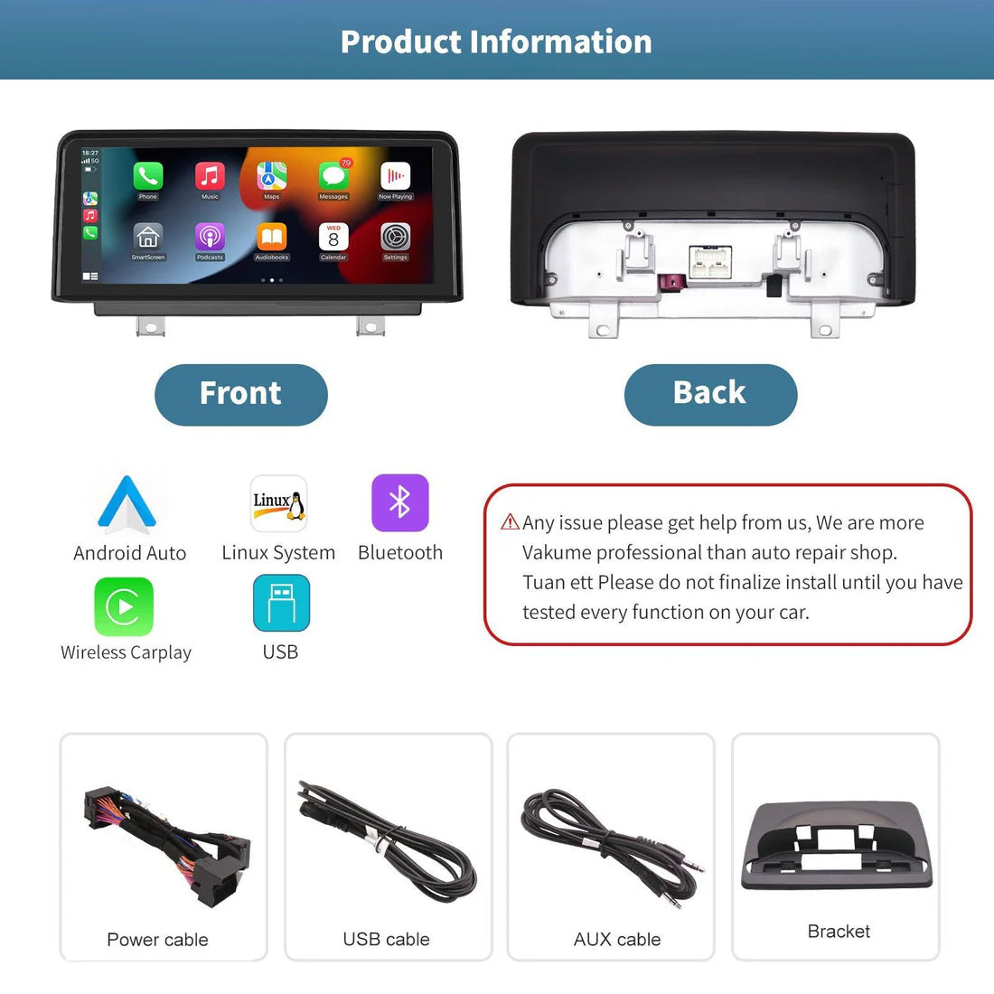 10.25" Ecran Linux pentru BMW 1 Series E81 E82 E87 E88 cu CIC/CCC System