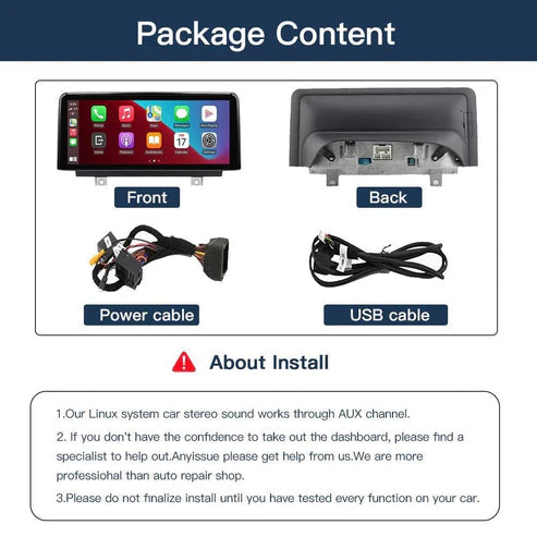 10.25'' Ecran Linux pentru BMW seria 3/4 F30~F36 NBT Wirless CarPlay Android Auto