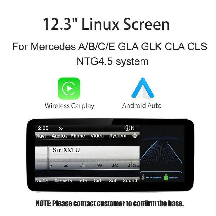 Ecran Linux screen pentru Mercedes Benz NTG4.0/4.5/5.0 Wireless CarPlay Android Auto