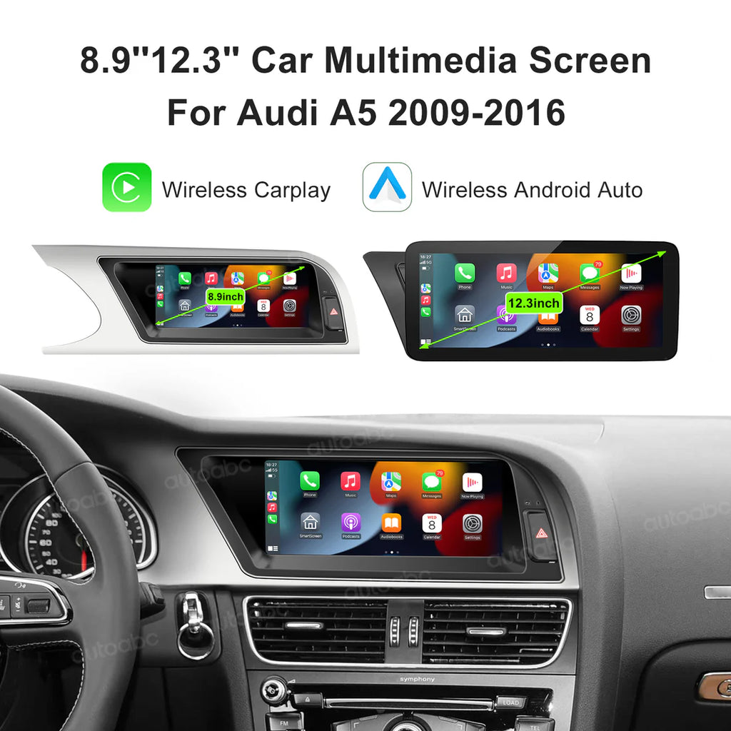 Ecran Linux pentru Audi A4 A5 Wireless CarPlay Android Auto