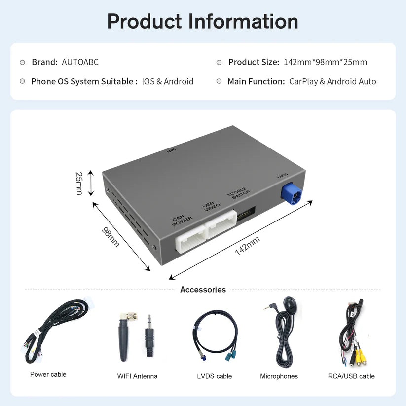 Modul Wireless CarPlay/Android Auto  pentru Dodge/Maserati/Chrysler
