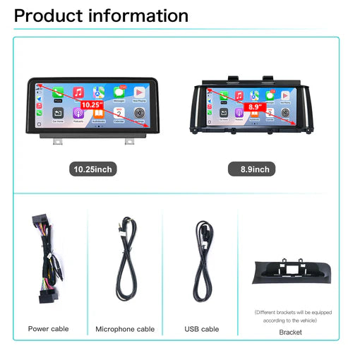 8.9“/10.25" Ecran Linux pentru BMW X3 F25 cu NBT/CIC Wireless CarPlay Android Auto