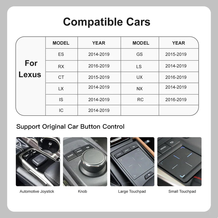 Wireless Carplay & Android Auto Retrofit Kit interface pentru Lexus
