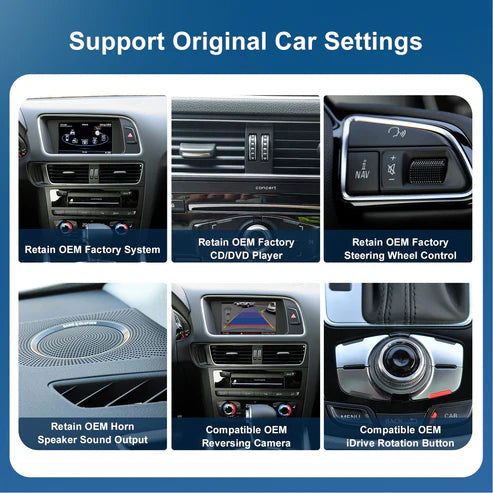 Ecran Linux pentru Audi Q5 Wireless CarPlay Android Auto