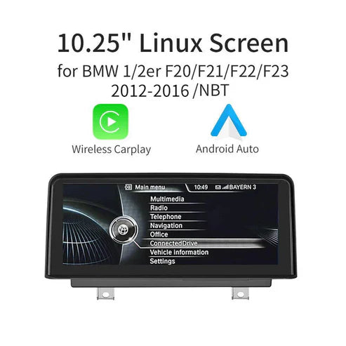 10.25'' Ecran Linux pentru BMW seria 1/2 F20 F21 cu NBT CarPlay Android Auto