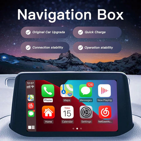 Wired/Wireless Carplay Android Auto Adapter USB HUB pentru Mazda