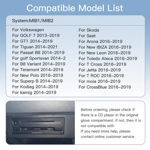 Modul Wireless Carplay Android Auto pentru Volkswagen Golf MIBI/MIB2