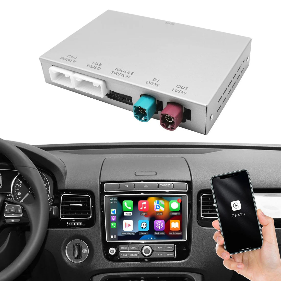 Modul Wireless Carplay Android auto pentru Volkswagen Touareg 2010-2018
