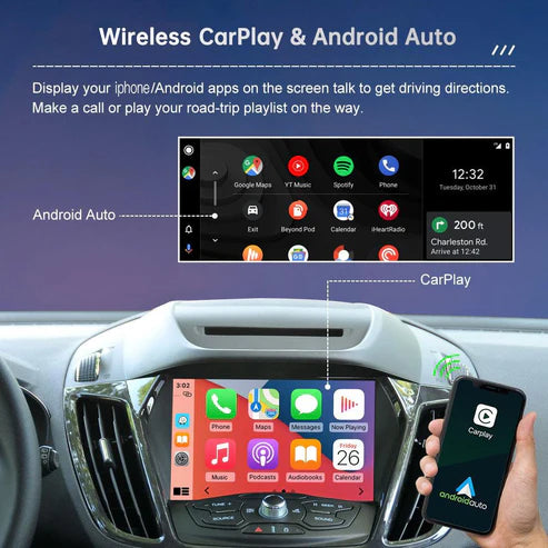 Wireless CarPlay Android Auto Retrofit Kit pentru Ford Sync2